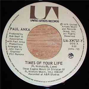 Paul Anka - Times Of Your Life / Water Runs Deep album flac