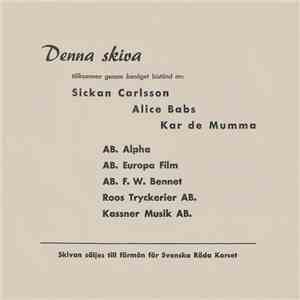 Sickan Carlsson, Alice Babs, Kar De Mumma - Untitled album flac
