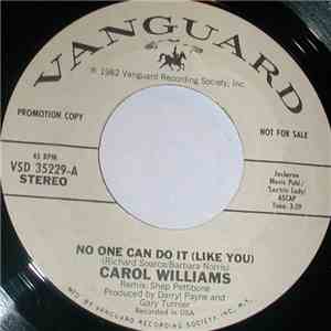 Carol Williams - No One Can Do It (Like You) album flac