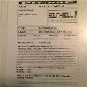 Marco Carola - Appendix C album flac