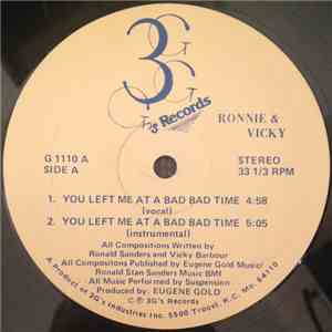 Ronnie & Vicky - You Left Me At A Bad Time album flac