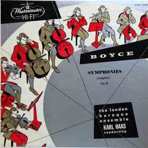 William Boyce, London Baroque Ensemble, Karl Haas - Boyce Symphonies (Complete) Vol. II album flac