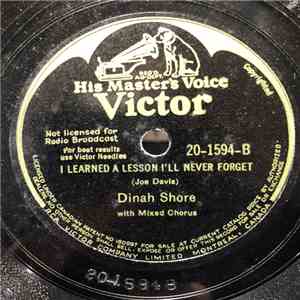 Dinah Shore - Together / I Learned A Lesson I'll Never Forget album flac