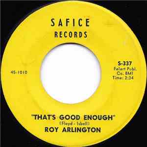 Roy Arlington - That's Good Enough / Everybody Makes A Mistake Sometimes album flac