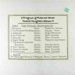 Hascal Vaughan Stewart - A Program Of Music And Verse album flac