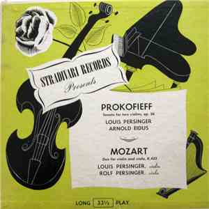 Louis Persinger, Arnold Eidus, Rolf Persinger - Sonata for two violins, op. 56 / Prokofieff / Duo in G major for violin and viola, K. 423 / Mozart album flac