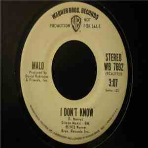 Malo  - I Don't Know album flac