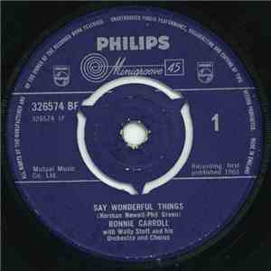 Ronnie Carroll - Say Wonderful Things album flac
