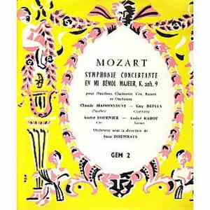 Wolfgang Amadeus Mozart Orchestre Sous La Direction De Isaie Disenhaus - Symphonie Concertante En Mi Bémol Majeur, K. Anh. 9 album flac