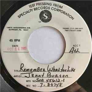 Jenny Burton - Remember What You Like / Players album flac
