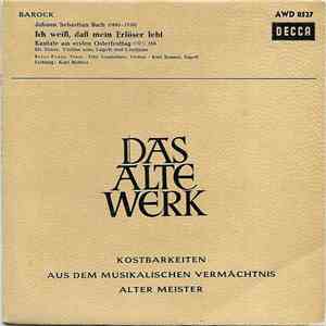 Johann Sebastian Bach ; Peter Pears, Fritz Sonnleitner, Kurt Kramer, Karl Richter - Ich Weiß, Daß Mein Erlöser Lebt album flac