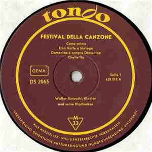 Walter Baracchi, Walter Baracchi Und Seine Rythmiker - Festival Della Canzone album flac