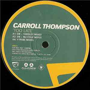 Carroll Thompson - Too Late album flac