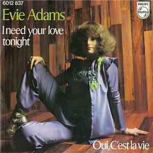 Evie Adams - I Need Your Love Tonight album flac