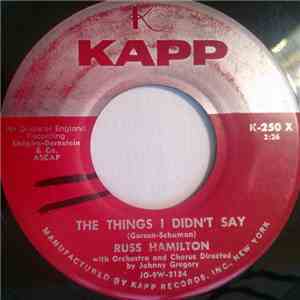 Russ Hamilton with Orchestra and Chorus - The Things I Didn't Say album flac