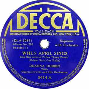Deanna Durbin - When April Sings / Waltzing In The Clouds album flac