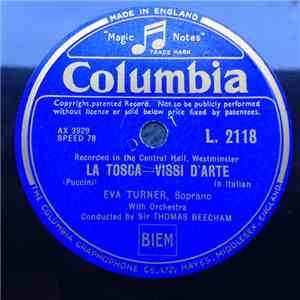 Eva Turner - La Tosca - Vissi D'Arte / Cavalleria Rusticana - Voi Lo Sapete album flac
