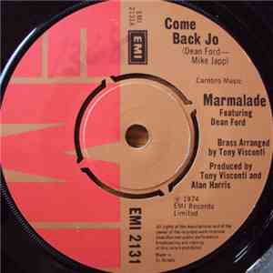Marmalade Featuring Dean Ford - Come Back Jo album flac