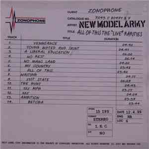New Model Army - All Of This: The "Live" Rarities album flac