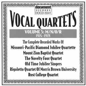 Various - Vocal Quartets Volume 5: M/N/O/R, Complete Recorded Works (1924-1928) album flac