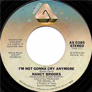 Nancy Brooks - I'm Not Gonna Cry Anymore album flac