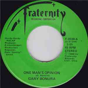 Gary Bonura - One Man's Opinion / The River's Run Dry album flac