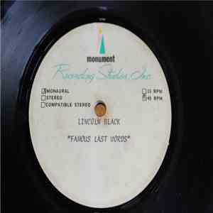 Lincoln Black - Famous Last Words album flac