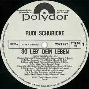 Rudi Schuricke - So Leb' Dein Leben album flac
