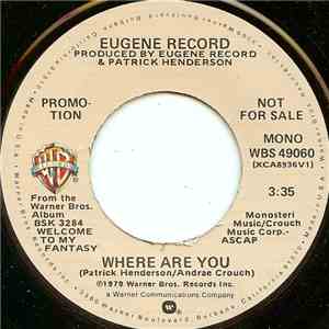 Eugene Record - Where Are You album flac