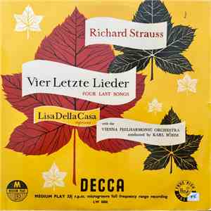 Richard Strauss, Lisa Della Casa, Wiener Philharmoniker, Karl Böhm - Vier Letzte Lieder album flac