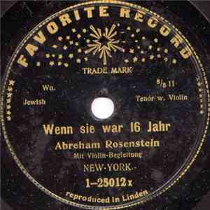 Abreham Rosenstein - Wenn Sie War 16 Jahr / Paye album flac