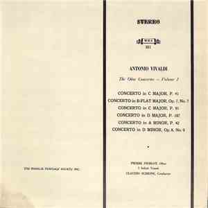Antonio Vivaldi, Pierre Pierlot, I Solisti Veneti, Claudio Scimone - The Oboe Concertos -- Volume I album flac