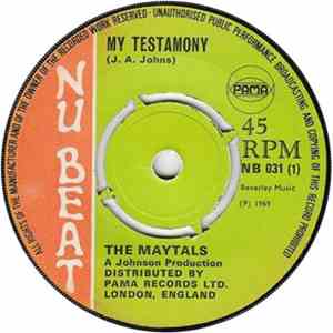 The Maytals (actually The Ethiopians) / The Johnson Boys - My Testamony / One Dollar Of Soul album flac