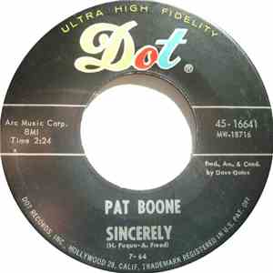 Pat Boone - Sincerely / Don't You Just Know It album flac