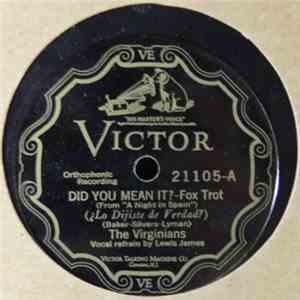 The Virginians  / Ted Weems And His Orchestra - Did You Mean It? / Cobble-Stones album flac