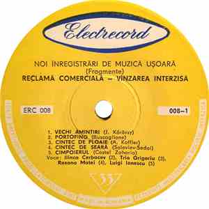 Various - Noi Înregistrări De Muzică Ușoară (Fragmente) album flac