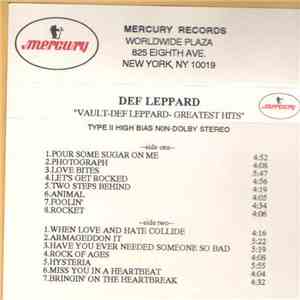 Def Leppard - Vault: Def Leppard Greatest Hits album flac