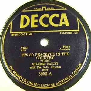 Mildred Bailey With The Delta Rhythm Boys / Mildred Bailey - It's So Peaceful In The Country / Lover, Come Back To Me! album flac