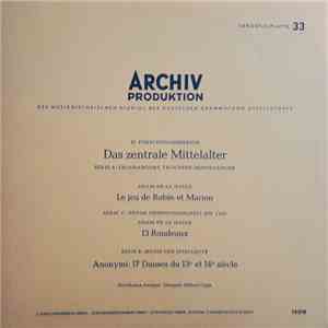 Adam De La Halle / Anonymi - Pro Musica Antiqua, Safford Cape - Le Jeu De Robin Et Marion - 13 Rondeaux / 17 Danses Du 13e Et 14e Siècle album flac
