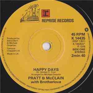 Pratt & McClain With Brotherlove - Happy Days album flac