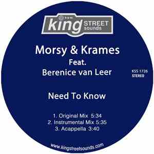 Morsy & Krames Feat. Berenice van Leer - Need To Know album flac